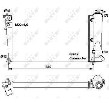 Chladič, chlazení motoru NRF 58923