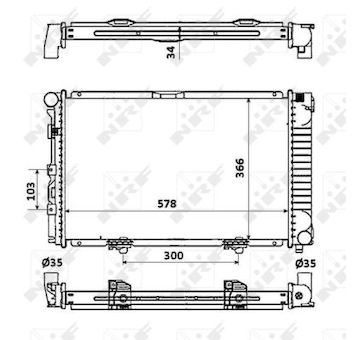 Chladič, chlazení motoru NRF 58925