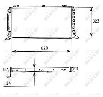 Chladič, chlazení motoru NRF 58928