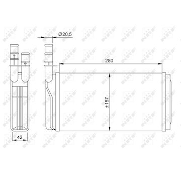 Výměník tepla, vnitřní vytápění NRF 58931