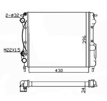 Chladič, chlazení motoru NRF 58934A