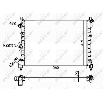 Chladič, chlazení motoru NRF 58943A