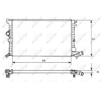 Chladič, chlazení motoru NRF 58946