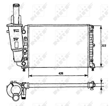 Chladič, chlazení motoru NRF 58951