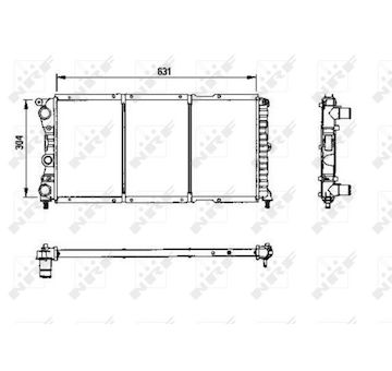 Chladič, chlazení motoru NRF 58956