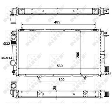 Chladič, chlazení motoru NRF 58957