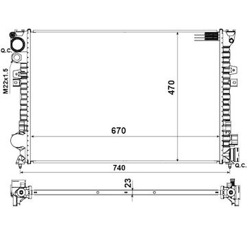 Chladič, chlazení motoru NRF 58958