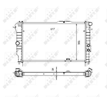 Chladič, chlazení motoru NRF 58972