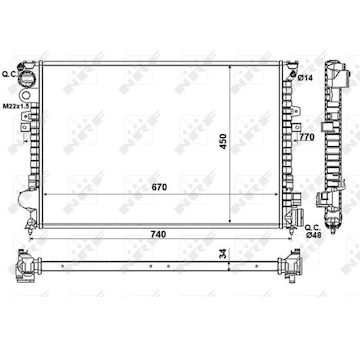 Chladič, chlazení motoru NRF 58993