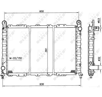 Chladič, chlazení motoru NRF 58996