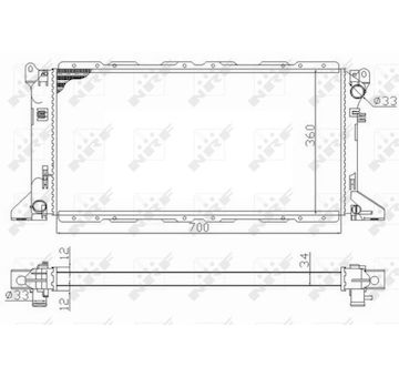 Chladič, chlazení motoru NRF 59013