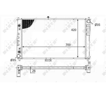 Chladič, chlazení motoru NRF 59019