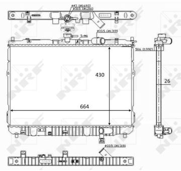 Chladič, chlazení motoru NRF 59046