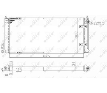 Chladič, chlazení motoru NRF 59048