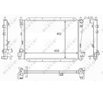 Chladič, chlazení motoru NRF 59050