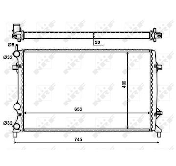 Chladič, chlazení motoru NRF 59057