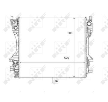 Chladič, chlazení motoru NRF 59060