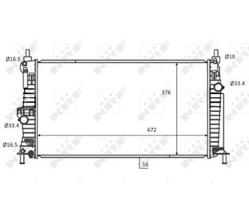 Chladič, chlazení motoru NRF 59068