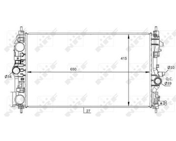Chladič, chlazení motoru NRF 59076