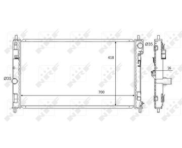 Chladič, chlazení motoru NRF 59089