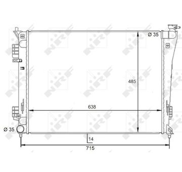 Chladič, chlazení motoru NRF 59092