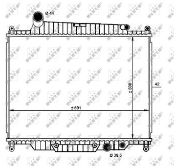 Chladič, chlazení motoru NRF 59096