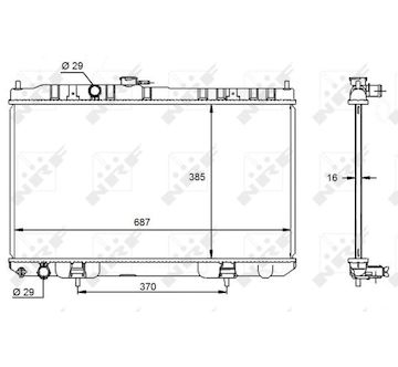 Chladič, chlazení motoru NRF 59099