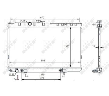 Chladič, chlazení motoru NRF 59100