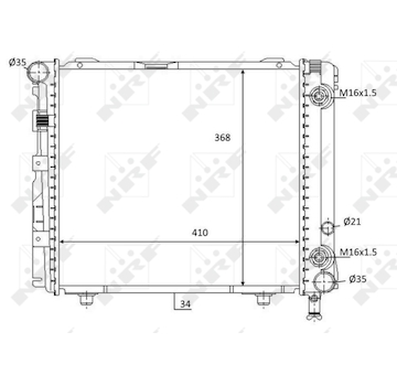 Chladič, chlazení motoru NRF 59103