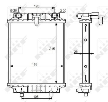 Chladič, chlazení motoru NRF 59125