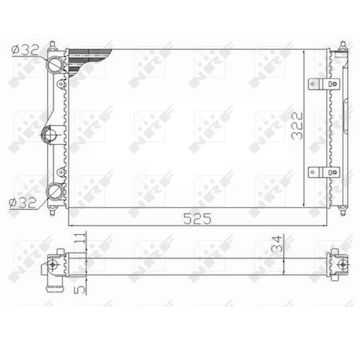 Chladič, chlazení motoru NRF 59128
