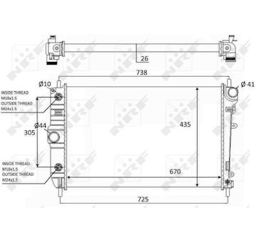 Chladič, chlazení motoru NRF 59129