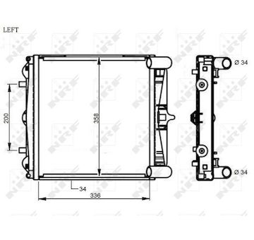 Chladič, chlazení motoru NRF 59130