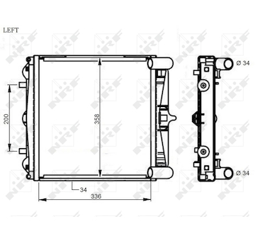 Chladič, chlazení motoru NRF 59130