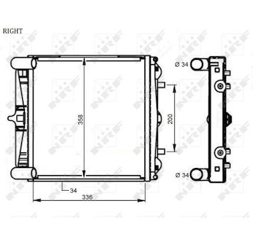 Chladič, chlazení motoru NRF 59131