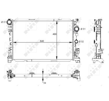 Chladič, chlazení motoru NRF 59133