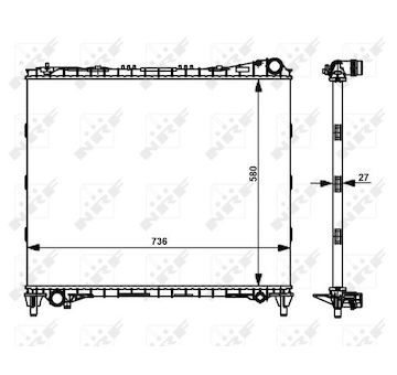 Chladič, chlazení motoru NRF 59174