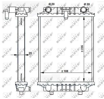 Chladič, chlazení motoru NRF 59183