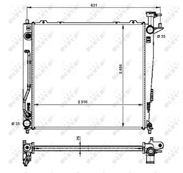 Chladič, chlazení motoru NRF 59201