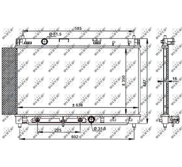 Chladič, hnací baterie NRF 59204
