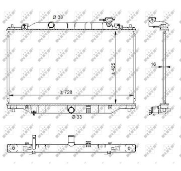 Chladič, chlazení motoru NRF 59206