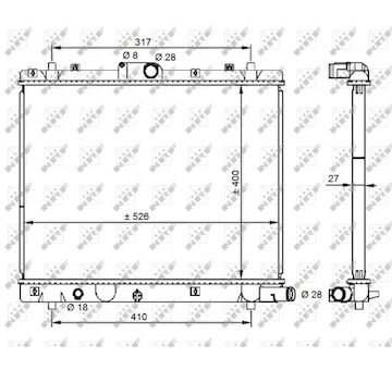 Chladič, chlazení motoru NRF 59209