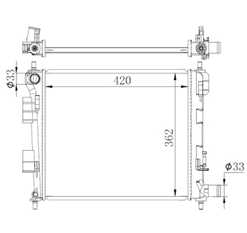 Chladič, chlazení motoru NRF 59262