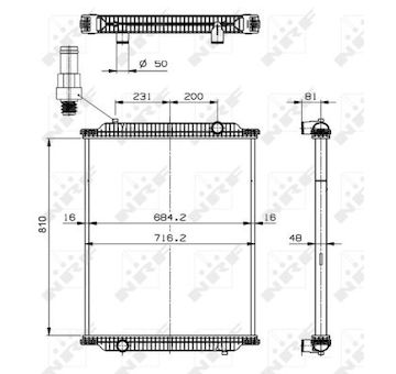 Chladič, chlazení motoru NRF 599563