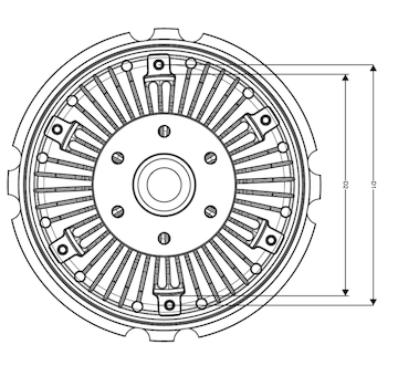 Spojka, větrák chladiče NRF 49553