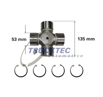 Kloub, podélný hřídel TRUCKTEC AUTOMOTIVE 01.34.013