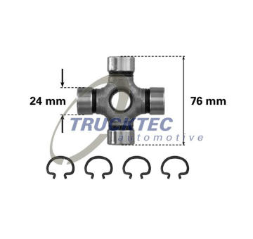 Kloub, podélný hřídel TRUCKTEC AUTOMOTIVE 02.34.004