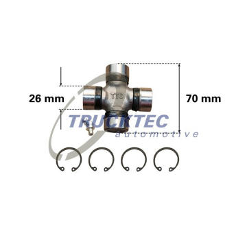 Kloub, podélný hřídel TRUCKTEC AUTOMOTIVE 02.34.011