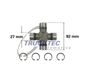 Kloub, podélný hřídel TRUCKTEC AUTOMOTIVE 02.34.043