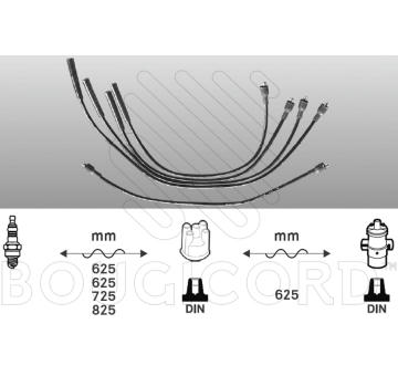 Zapalovací kabely FORD SIERRA II 1.6 55kW
